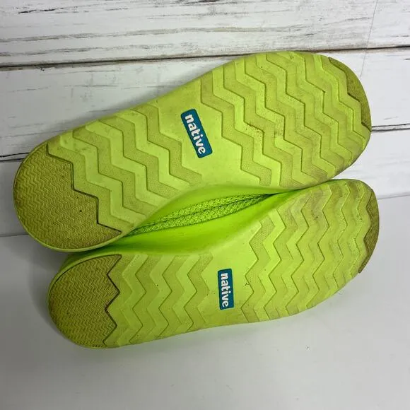 Native AP Mercury Liteknit Lime Green Sneakers Shoe Size 9