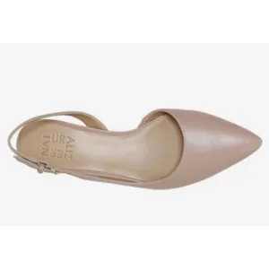 Naturalizer Banks Pointed Toe Slingback Flat Pump in Tan Size 9