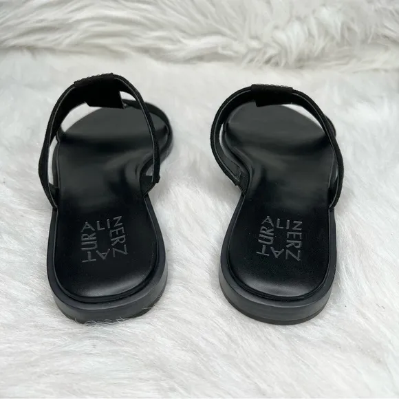 Naturalizer Farica Slide Sandals Embellished Black Size 7.5M