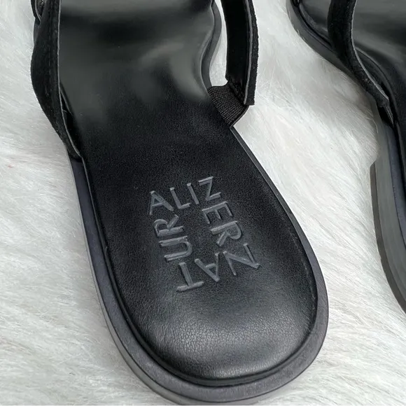 Naturalizer Farica Slide Sandals Embellished Black Size 7.5M