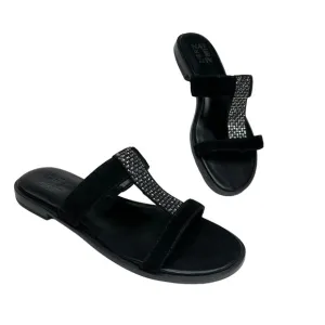 Naturalizer Farica Slide Sandals Embellished Black Size 7.5M