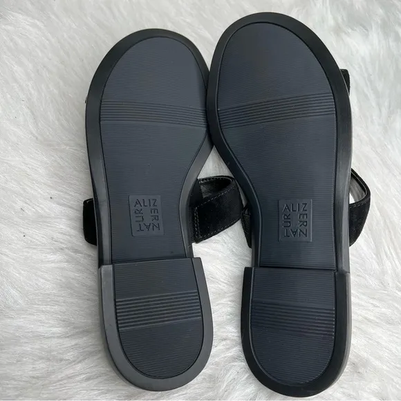 Naturalizer Farica Slide Sandals Embellished Black Size 7.5M