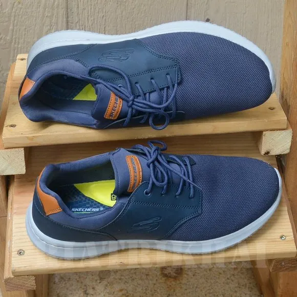 Navy Skechers men shoes