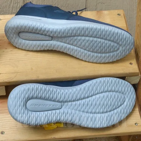 Navy Skechers men shoes