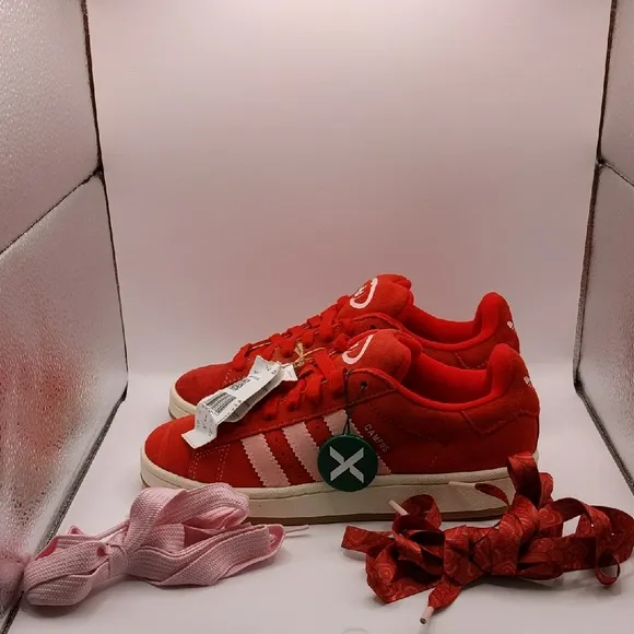 New Adidas Campus 00s Shoes Red Unisex Lifestyle Casual Sneakers Sz 6.5