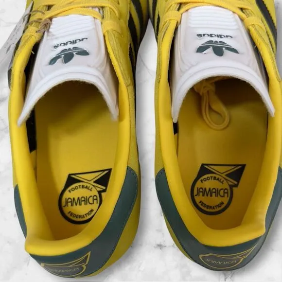 NEW - Adidas Gazelle Jamaica Football Federation Yellow Suede Sneakers US 9.5