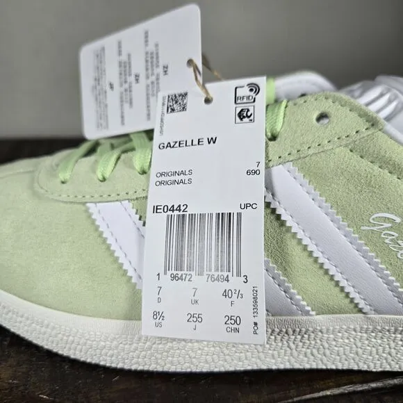 NEW Adidas Gazelle Womens Size 8.5 Casual Sneaker Shoe Matcha Green White IE0442