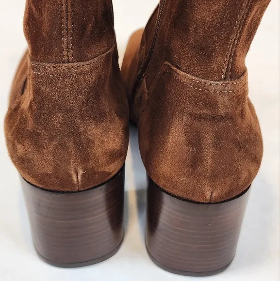 NEW! || AQUATALIA || Carie brown suede boots block heel round toe sz 11
