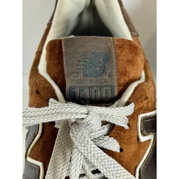 New Balance 1400 Suede Sneakers Made in USA Brown Casual Shoes US 8