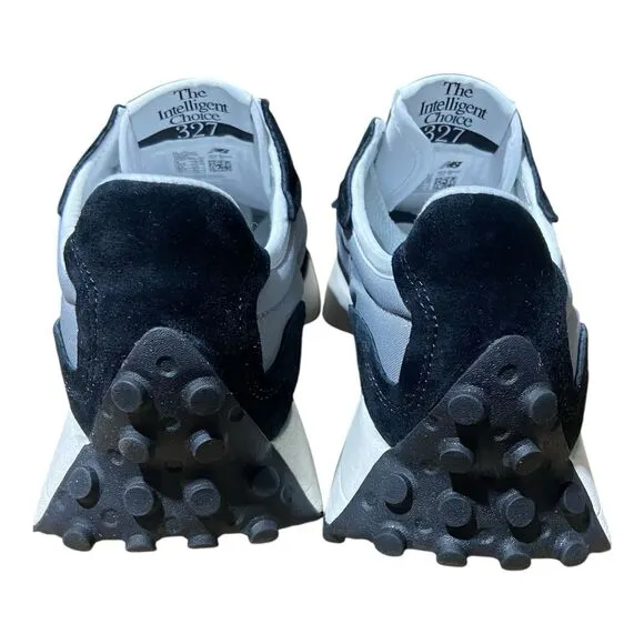 New Balance 327 Sneakers Mens 9 Black Grey U327WEC Big N Sporty Activewear Suede