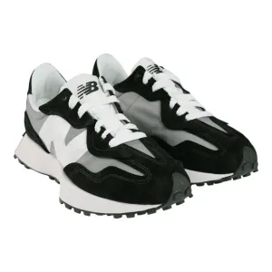 New Balance 327 Sneakers Mens 9 Black Grey U327WEC Big N Sporty Activewear Suede