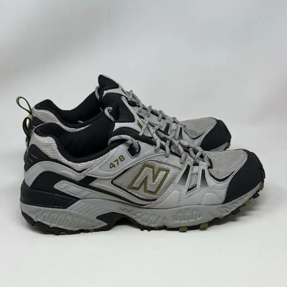 New Balance 478 Sneakers Mens 11.5 D Gray Leather Mesh Trail Hiking Shoes USA