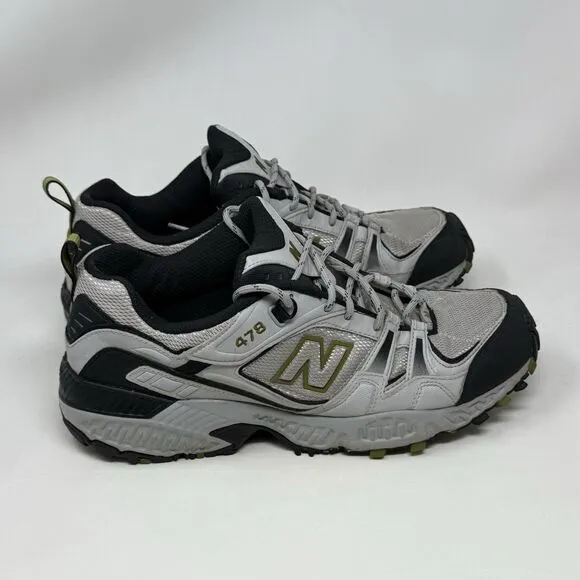 New Balance 478 Sneakers Mens 11.5 D Gray Leather Mesh Trail Hiking Shoes USA