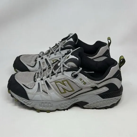 New Balance 478 Sneakers Mens 11.5 D Gray Leather Mesh Trail Hiking Shoes USA