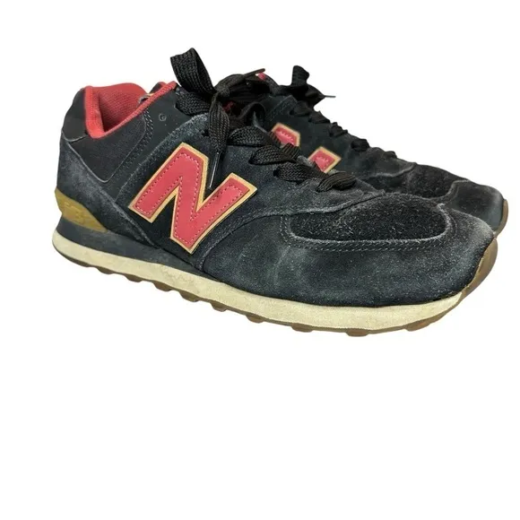 New Balance 574 Classic Black/Earth Red Men’s Running Training Sneakers Size 10