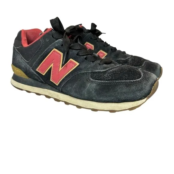 New Balance 574 Classic Black/Earth Red Men’s Running Training Sneakers Size 10