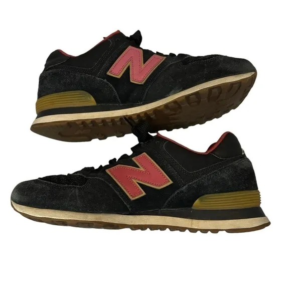 New Balance 574 Classic Black/Earth Red Men’s Running Training Sneakers Size 10