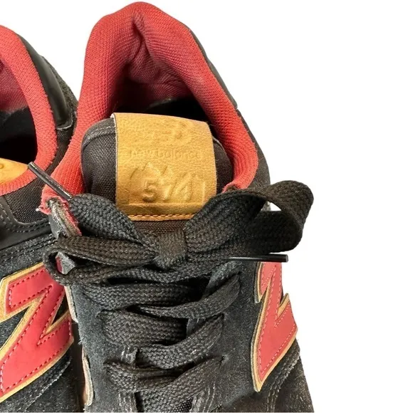 New Balance 574 Classic Black/Earth Red Men’s Running Training Sneakers Size 10