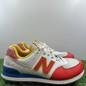 New Balance 574 David Sunflower Seeds Men Size 10 D White Red Shoes ML574DSF