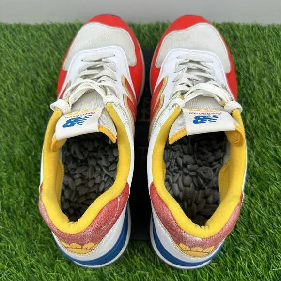 New Balance 574 David Sunflower Seeds Men Size 10 D White Red Shoes ML574DSF