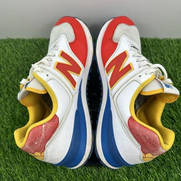 New Balance 574 David Sunflower Seeds Men Size 10 D White Red Shoes ML574DSF