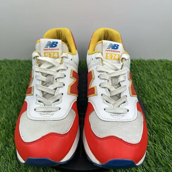 New Balance 574 David Sunflower Seeds Men Size 10 D White Red Shoes ML574DSF