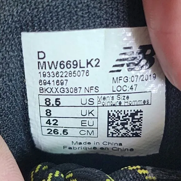 New Balance 669v2 Men's Athletic Hiking Shoes Size 8.5 Black