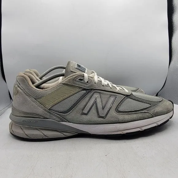 New Balance 990v5 Mens 14 Gray Sneaker Shoes Made In USA Athletic Casual M990GL5