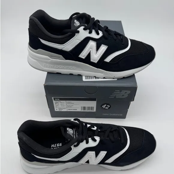 New Balance 997H Classic Sneakers Running Shoes Black White Low Top 9.5