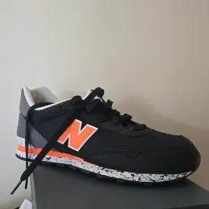 New Balance Black and Orange Athletic Sneakers