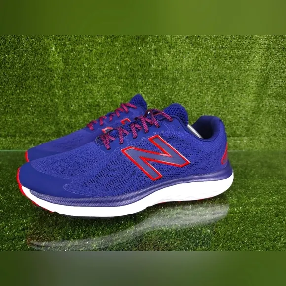 New Balance Fresh Foam 680 Blue and Red Sneakers Men Size 12.