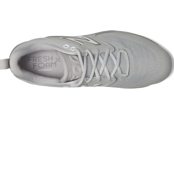 New Balance Fresh Foam Light Gray baseball cleats