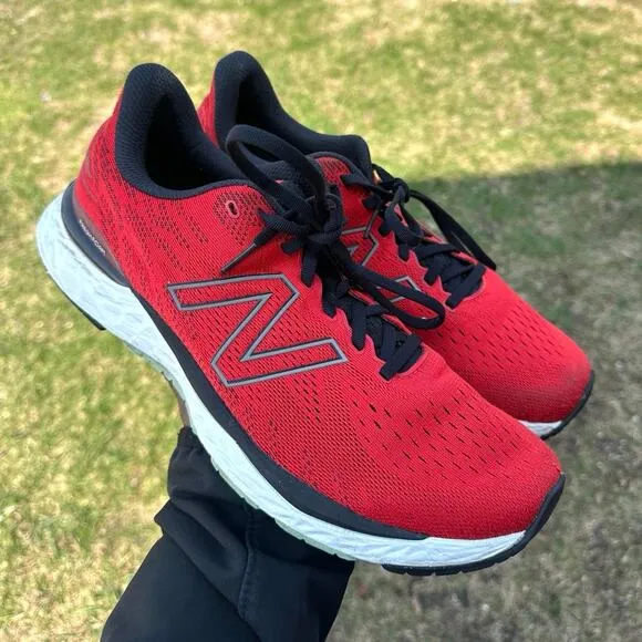 NEW BALANCE FRESH FOAM X 880 Men’s Athletic Shoes Size 11.5 Red