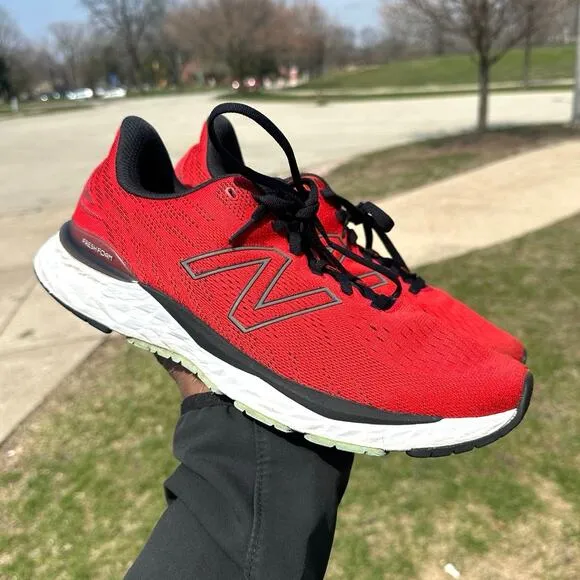 NEW BALANCE FRESH FOAM X 880 Men’s Athletic Shoes Size 11.5 Red