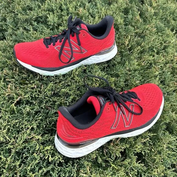 NEW BALANCE FRESH FOAM X 880 Men’s Athletic Shoes Size 11.5 Red