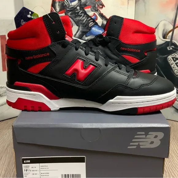 New Balance High Top Sneakers Basketball Shoes Black /Red Sizes 10.5, 11