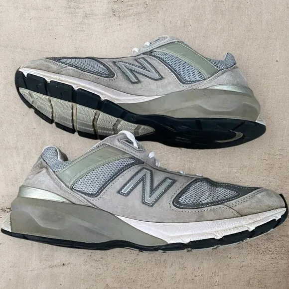 New Balance M990GL5‎ 990v5 Grey Castlerock Running Sneakers Men's 9 2E