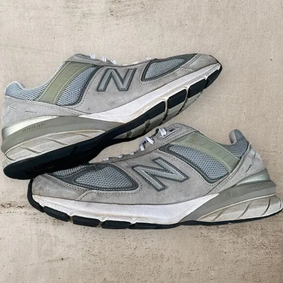 New Balance M990GL5‎ 990v5 Grey Castlerock Running Sneakers Men's 9 2E