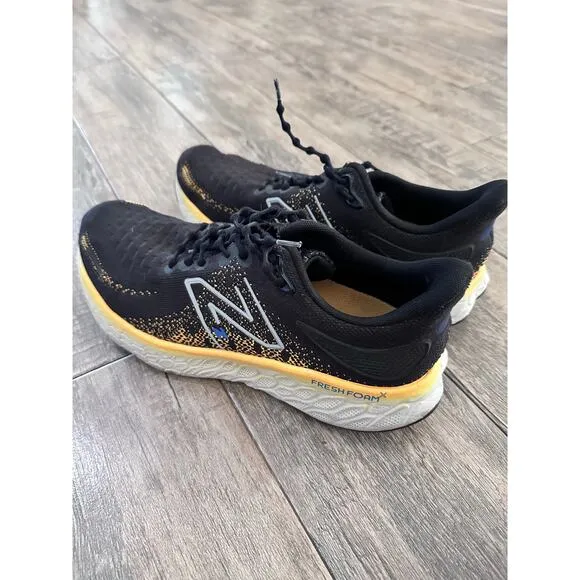New Balance Men's Black Fresh Foam X 1080v12 Lace Up Running Shoes Size 11