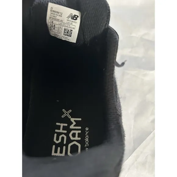 New Balance Mens Fresh Foam X 860 v12 Black Running Shoes M860M12 Size 13 EUC