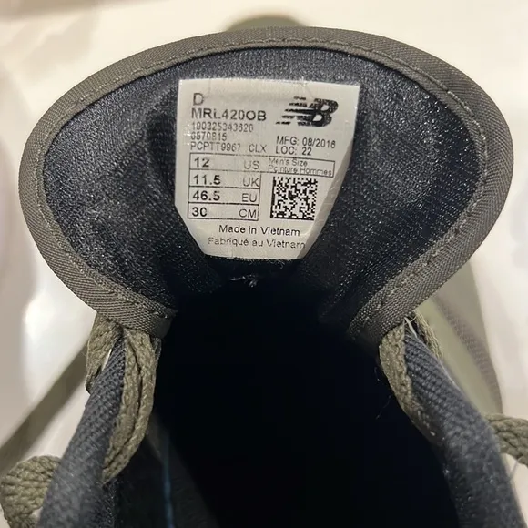 New Balance Olive Green 420 Reflective Running Sneakers Mens Sz 12