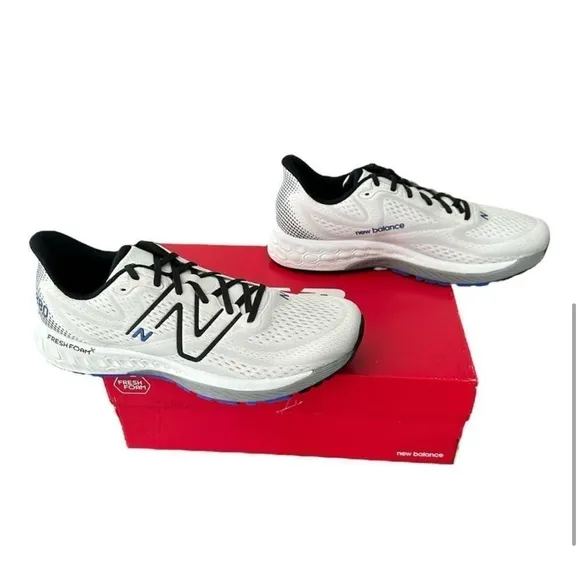 New Balance White Running Shoes Fresh Foam Unisex