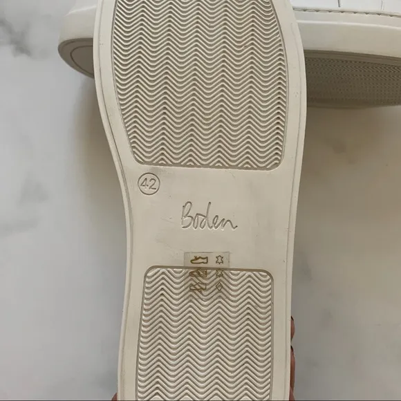 New Boden Maria white minimalist leather low top sneakers Size 11