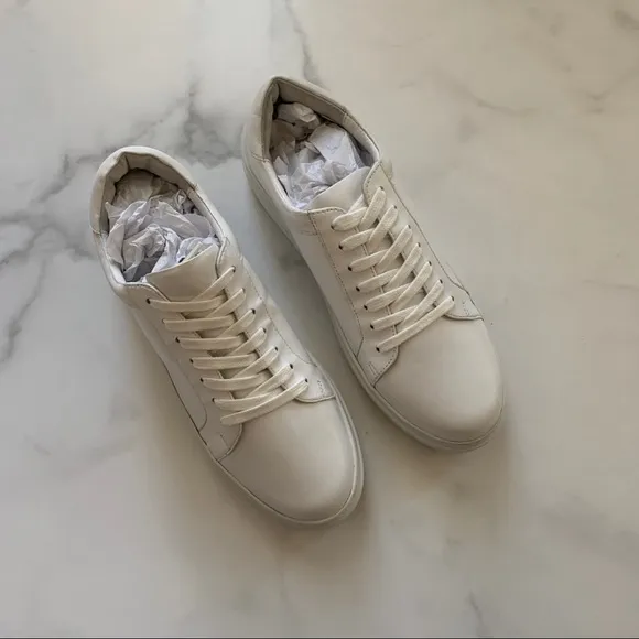 New Boden Maria white minimalist leather low top sneakers Size 11