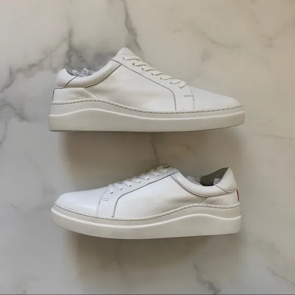 New Boden Maria white minimalist leather low top sneakers Size 11