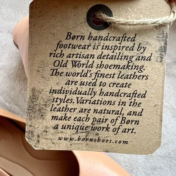 NEW Born Peach Orange Leather Ballet Flat Shoes Handcrafted Women’s 8 M Classic