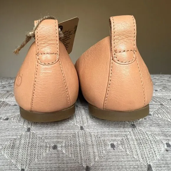 NEW Born Peach Orange Leather Ballet Flat Shoes Handcrafted Women’s 8 M Classic