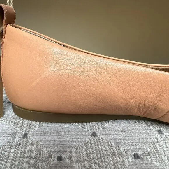 NEW Born Peach Orange Leather Ballet Flat Shoes Handcrafted Women’s 8 M Classic