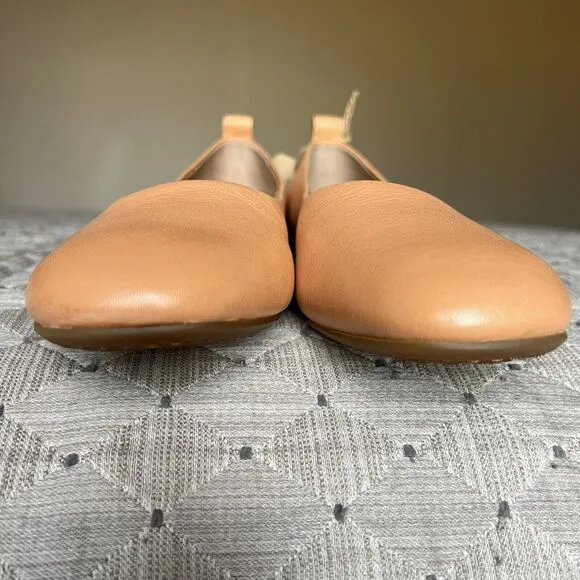 NEW Born Peach Orange Leather Ballet Flat Shoes Handcrafted Women’s 8 M Classic