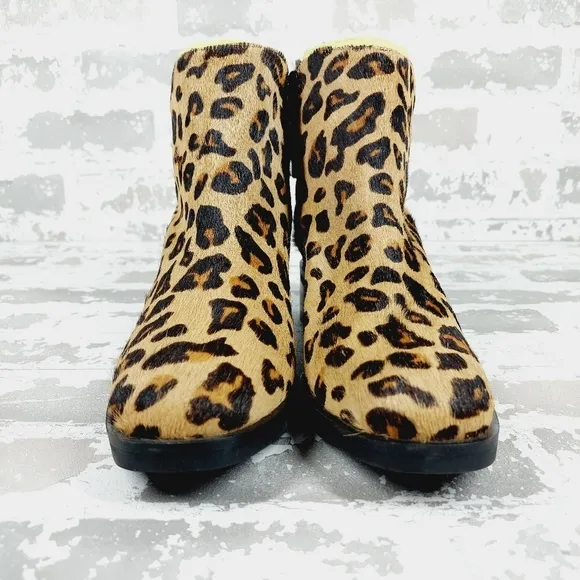 NEW Cole Haan Kimberly Proof Leopard Print Real Calf Hari Ankle Boots M799